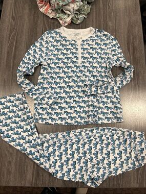 Roller rabbit long sleeve abc pants pajamas horse xxs